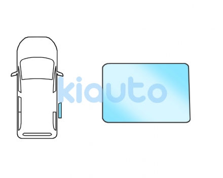 7274RGSV4RV | VENTANILLA PUERTA CORREDERA RENAULT KANGOO 2013-2021 MODELO CON VENTANILLA DESCENCIENTE  PARTE FIJA  VERDE  DERECHA