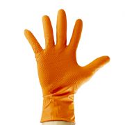 GUANTES NARANJAS DESECHABLES DE NITRILO T:M 7,0MIL (100 UDS.) TEXTURA DIAMANTE