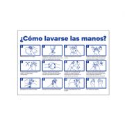 PAQUETE DE 5 CARTELES INFORMATIVO - LAVADO DE MANOS