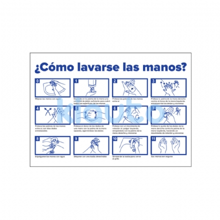  | PAQUETE DE 5 CARTELES INFORMATIVO - LAVADO DE MANOS