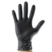 GUANTES NEGROS DESECHABLES DE NITRILO T:L 5MIL