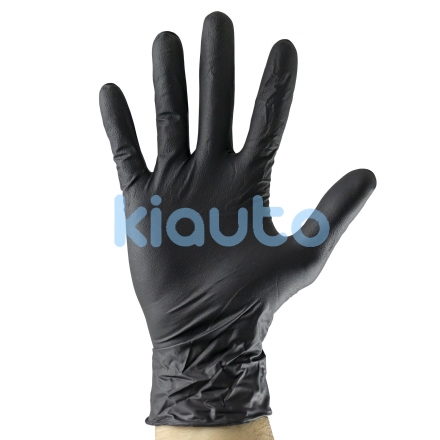  | GUANTES NEGROS DESECHABLES DE NITRILO T:L 3,5MIL