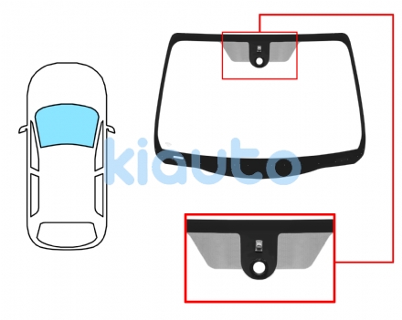 6076AGNMV1B | PARABRISAS NISSAN MICRA 2013-2017 DELANTERO  VERDE  CON BASE ESPEJO  CON SENSOR