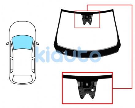 7311AGACMVZ | PARABRISAS MITSUBISHI ASX 2023- DELANTERO  VERDE  ACUSTICO  CON BASE ESPEJO  CON SENSOR  CON SOPORTE CAMARA  MOLDURAS PREMONTADAS