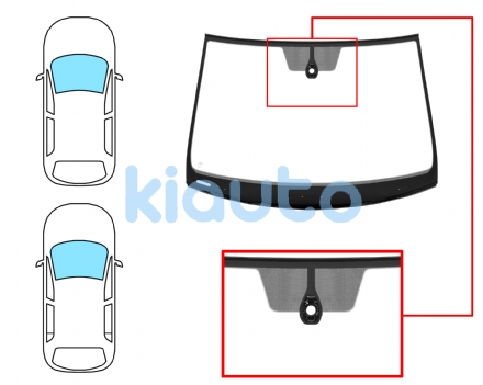 7619AGSMVZ8K | PARABRISAS SEAT LEON 2012-2017 35 PUERTAS  FAMILIAR  DELANTERO  VERDE  CON BASE ESPEJO  CON SENSOR MODIFICADO  MOLDURAS PREMONTADAS 