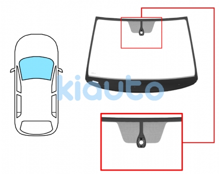 7622AGAMVZ1C | PARABRISAS SEAT ARONA 2017-2019 DELANTERO  VERDE  CON BASE ESPEJO  CON SENSOR  MOLDURAS PREMONTADAS  ALTURA 973MM