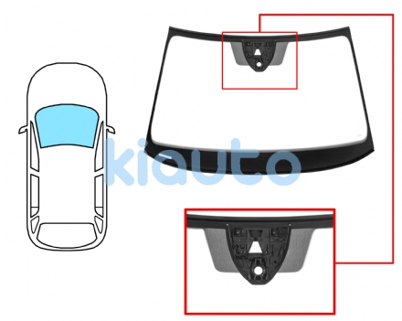 7822AGACMVZ | PARABRISAS SKODA SCALA 2019-2021 DELANTERO  VERDE  ACUSTICO  CON BASE ESPEJO  CON SENSOR  CON SOPORTE CAMARA  MOLDURAS PREMONTADAS 